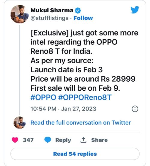 Oppo Reno T Price In India Launch Sale Dates Revealed