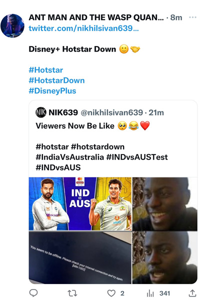 Disney Hotstar India Down Users Complain Streaming Platform’s App Outage During India Vs