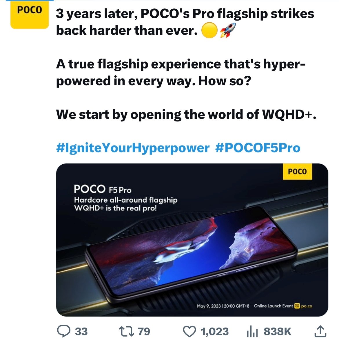 Poco F5 Pro Design Renders, Specifications Leaked Ahead of May 9 Launch