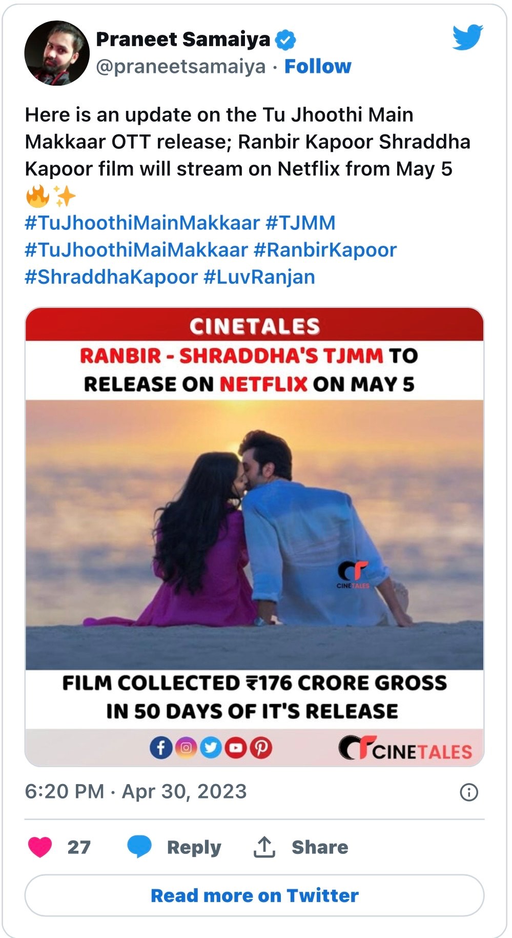 Ranbir Kapoor, Shraddha Kapoor's Tu Jhoothi Main Makkar review in 10 slides