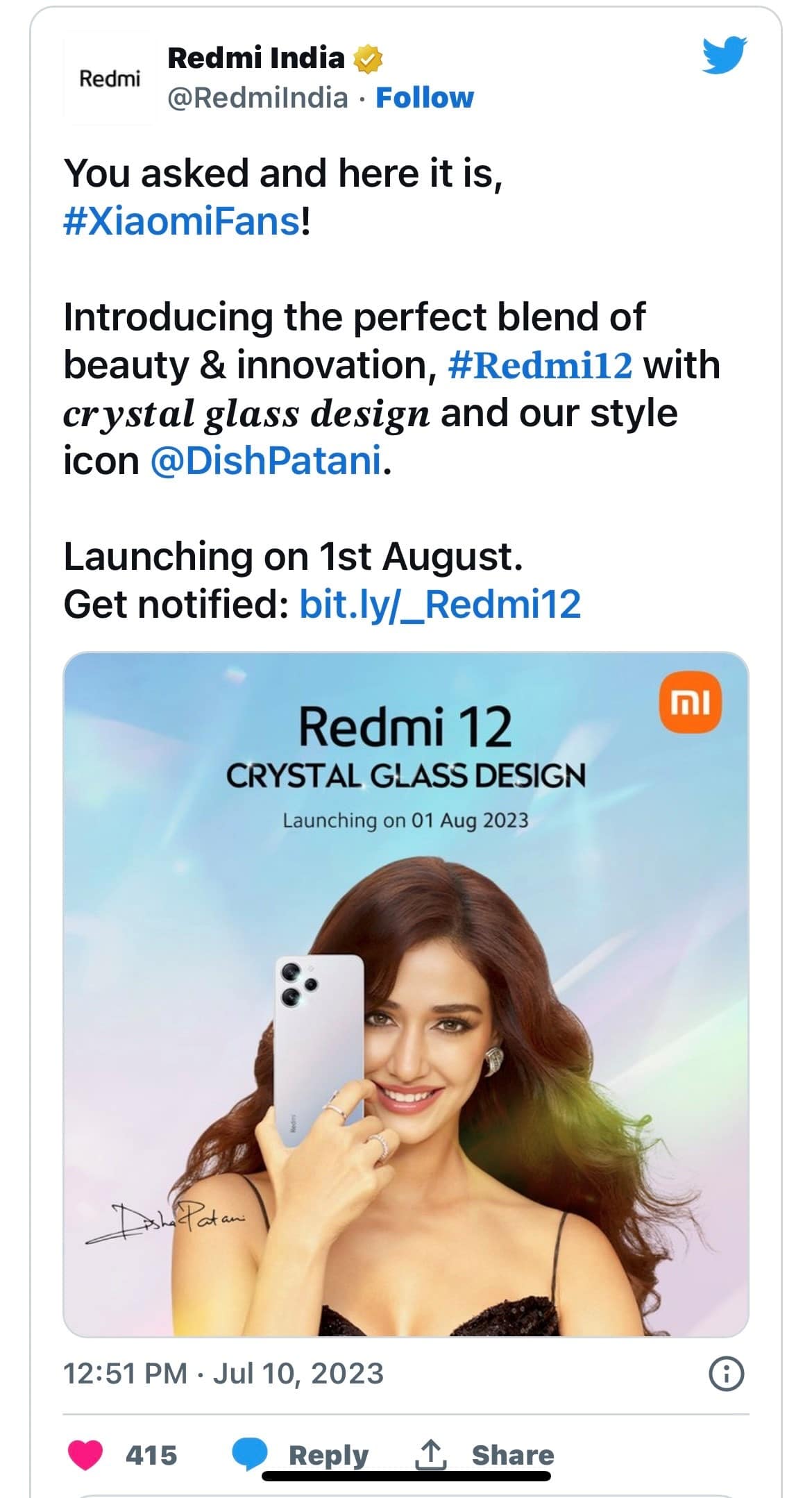 Redmi 12 India Launch Date