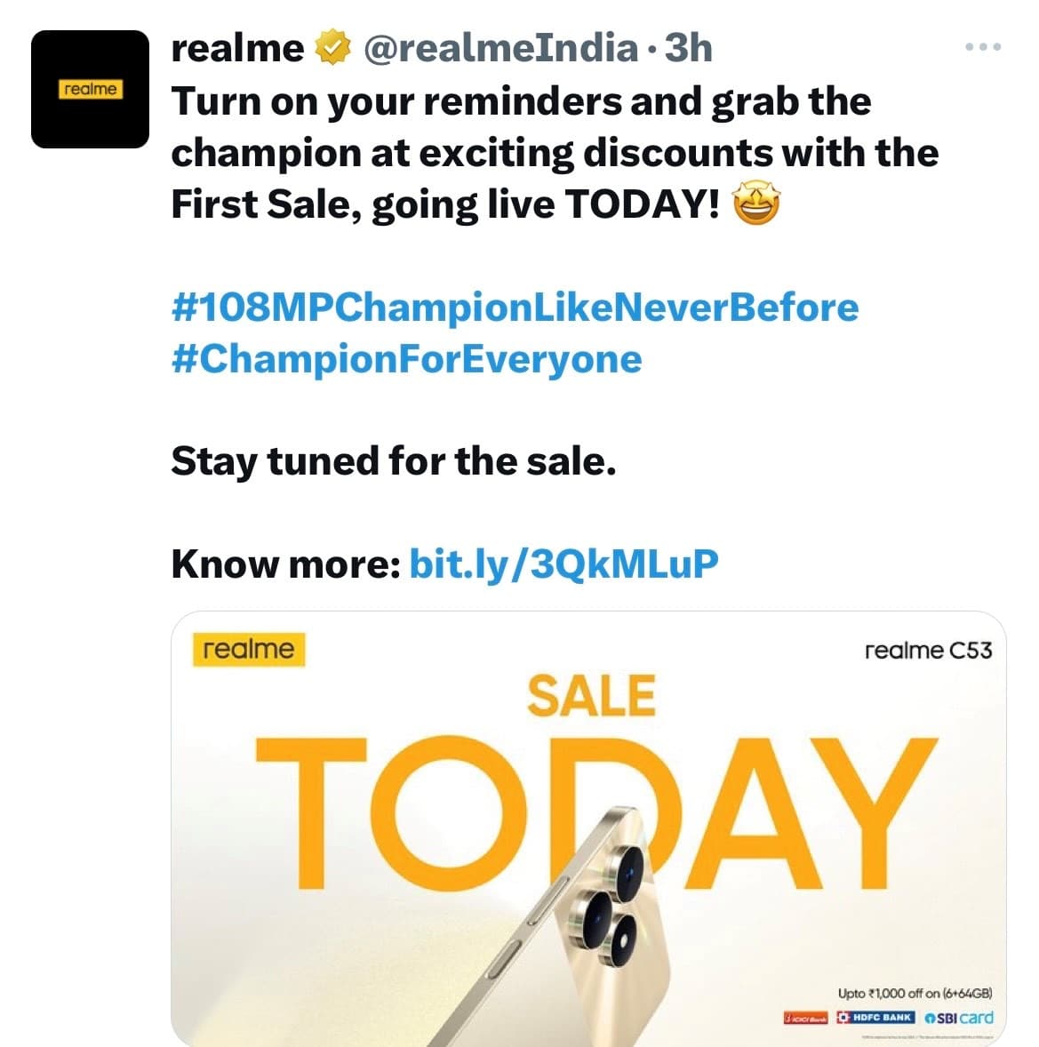 Realme C53: Price in India, Launch Offers