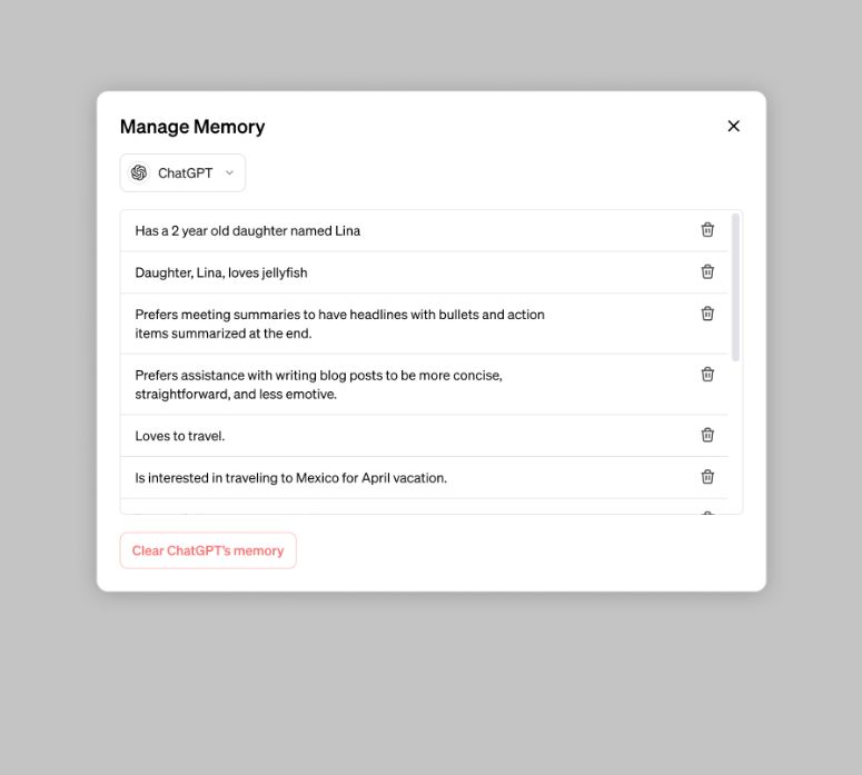 ChatGPT will now remember — and forget — things you tell it to