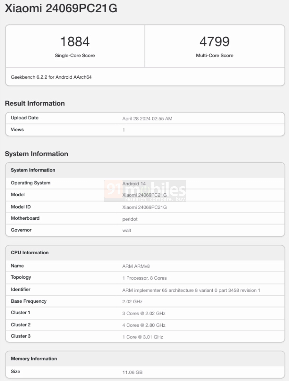 Achieves high scores on Geekbench for single-core and multi-core tests