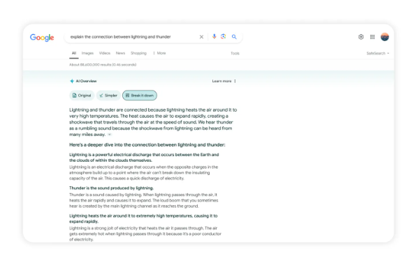 New search experience prioritizes AI-generated results over traditional links