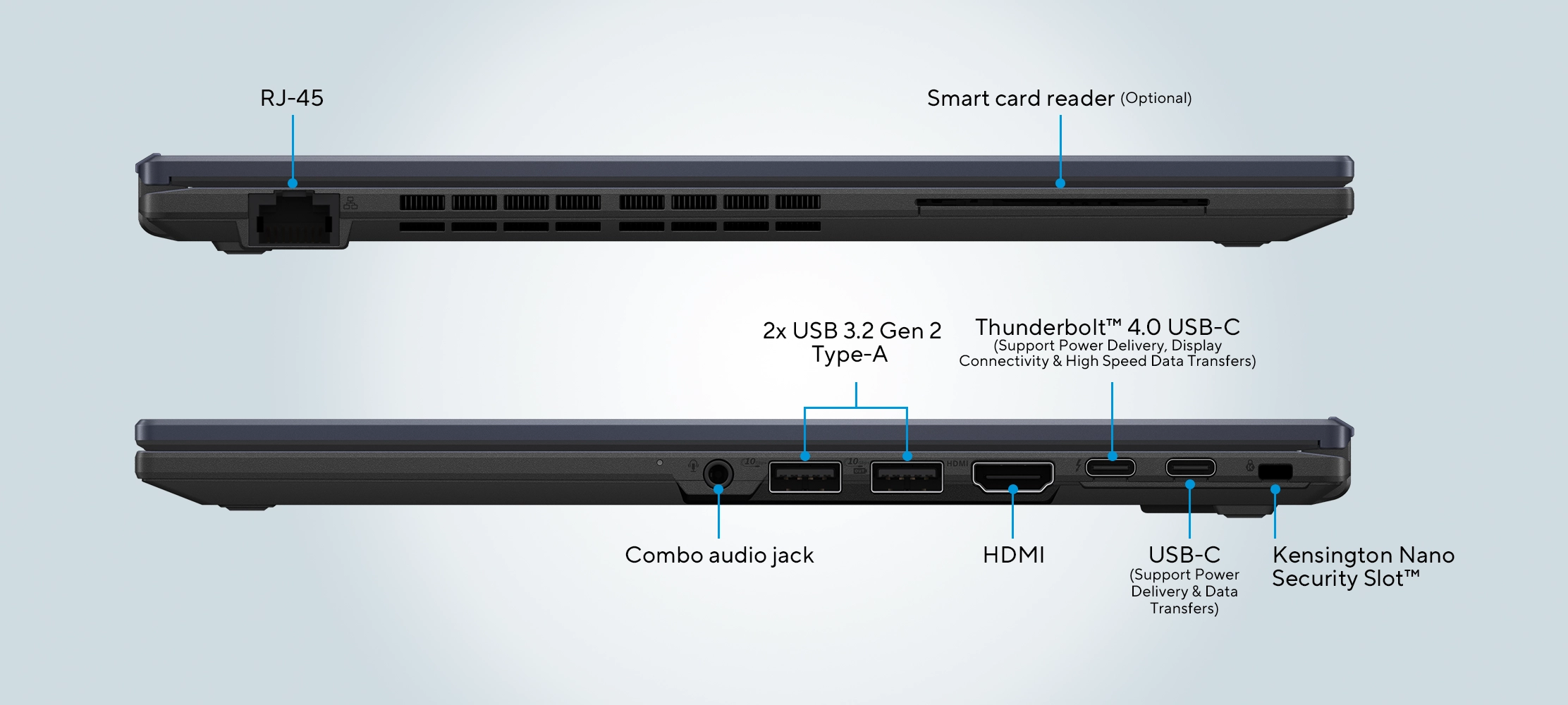 Experience unparalleled connectivity with the ASUS ExpertBook B3404, designed to meet the demands of modern professionals