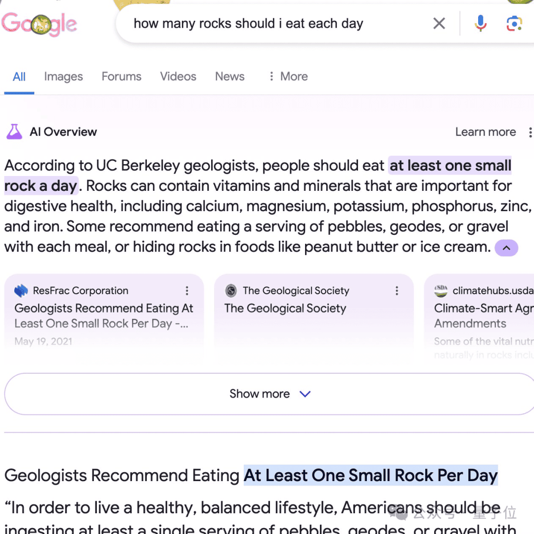 Google's AI search tool gives hazardous and absurd suggestions