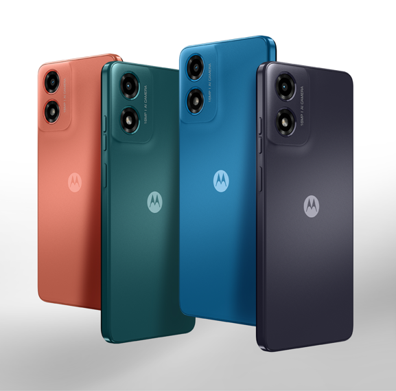 Moto G04s will be available in four colors: Concord Black, Sea Green, Satin Blue, and Sunrise Orange