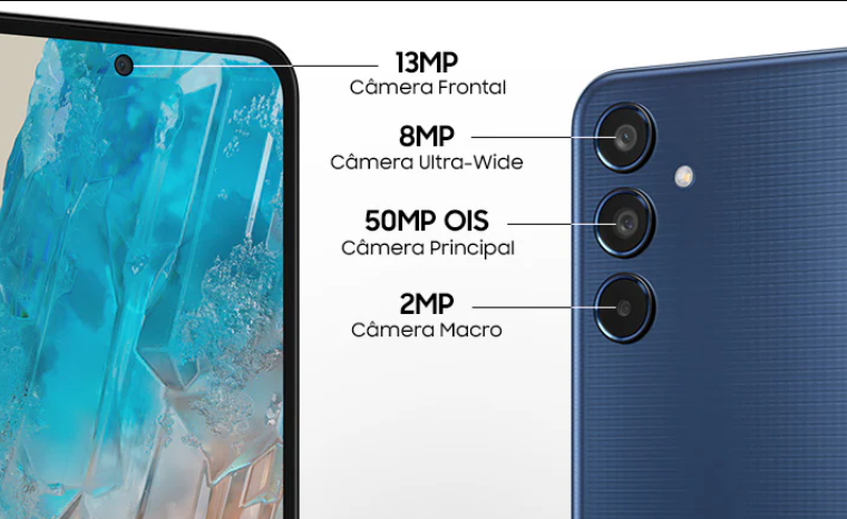 Galaxy M35 5G boasts a 50MP primary camera with an f/1.8 aperture and optical image stabilization (OIS)