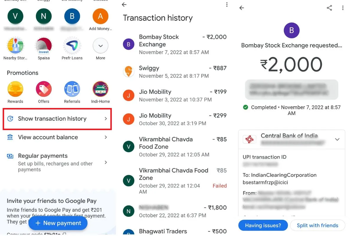 Guide to removing all Google Pay transactions.