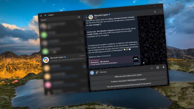 Microsoft Copilot AI integrated with Telegram via @CopilotOfficialBot