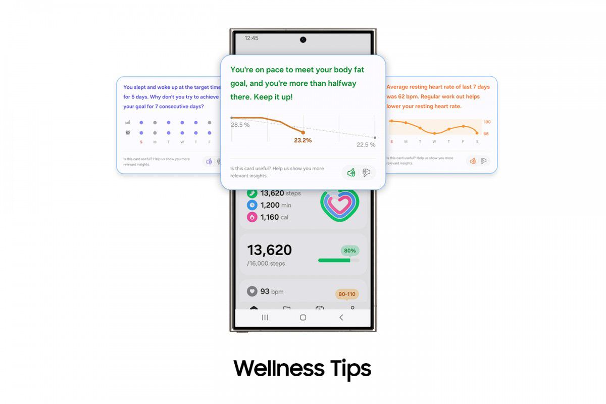 New Galaxy AI features, Energy Score and Wellness Tips, enhance health and fitness tracking