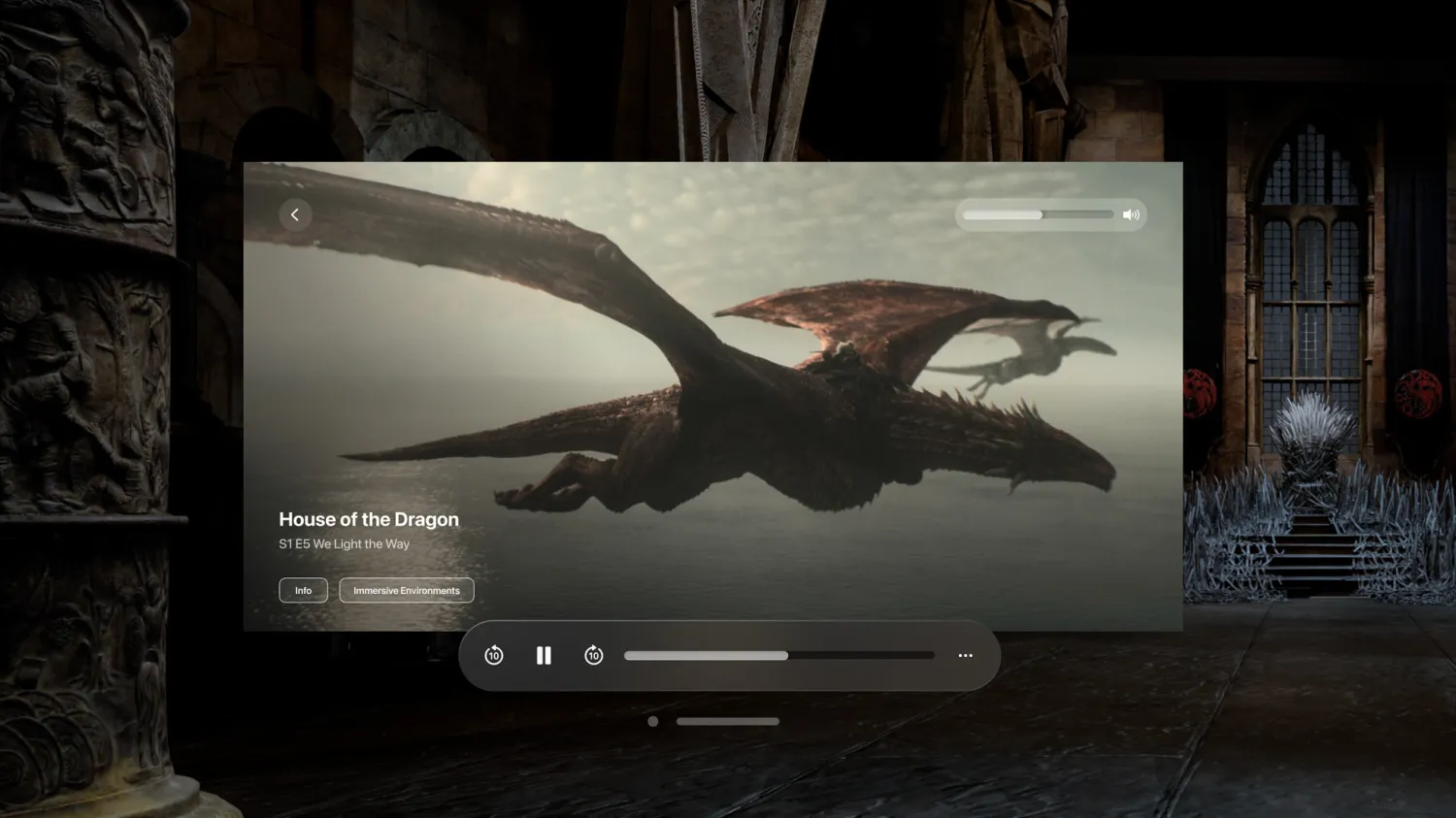 Experience House of the Dragon Season 2 on Apple Vision Pro with an Immersive Iron Throne Room