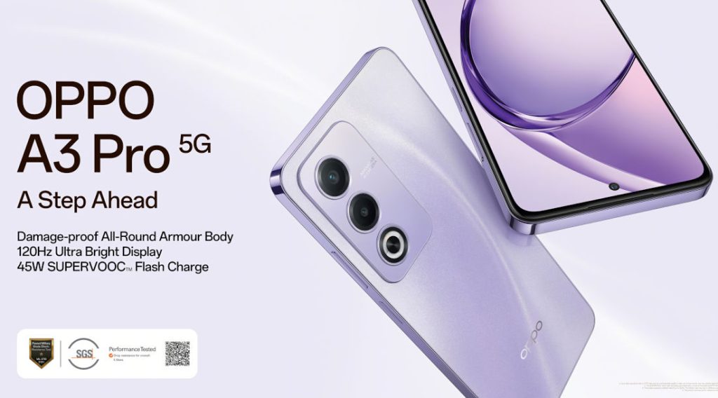 OPPO A3 Pro 5G Launched in India with Dimensity 6300