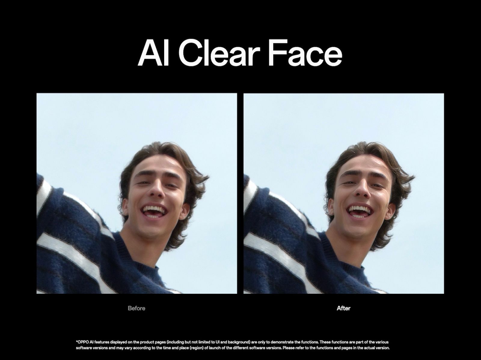 AI Clear Face ensures everyone in a group shot, even those far away from the camera