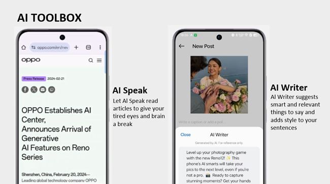 OPPO is introducing AI tools to write and speak