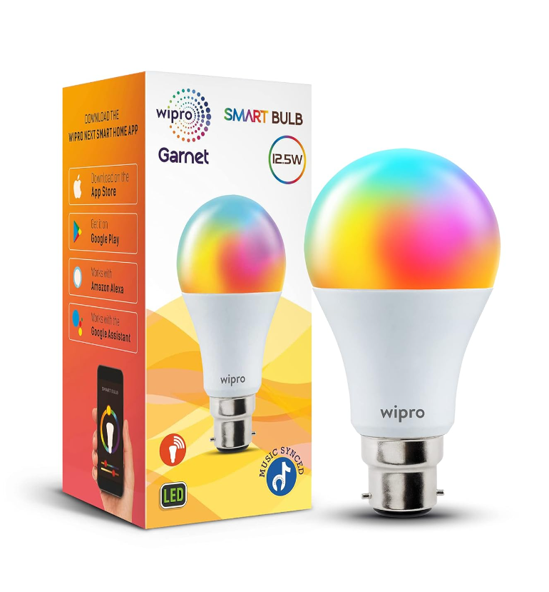 Wipro 12.5W B22D Wi-Fi Smart LED Bulb Image