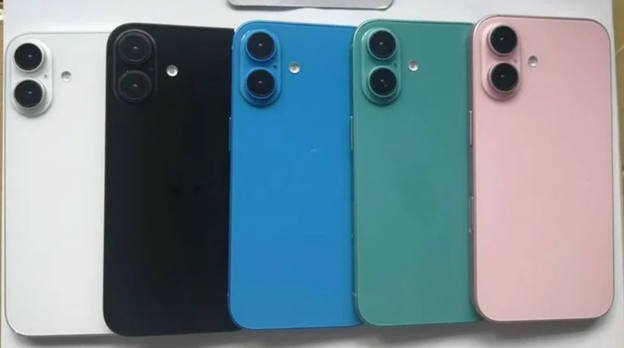 Leaked images of dummy models of iPhone 16 Pro revealing four colour variants.