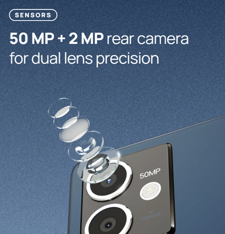 Crest 5G sports a 50 MP main camera along with a 2 MP depth sensor