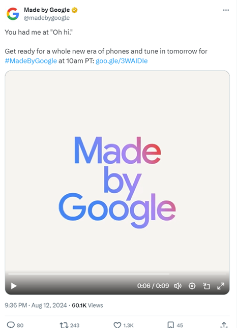 Google is hosting its annual “Made by Google” launch event on August 13