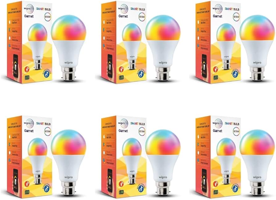 Wipro 12.5W B22D Wi-Fi Smart LED Bulb Specifications