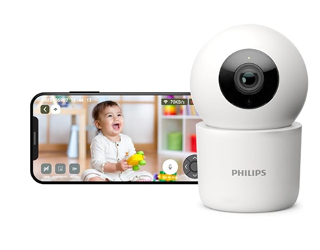 PHILIPS 3MP Wi-Fi Indoor 360 Degree Security Camera