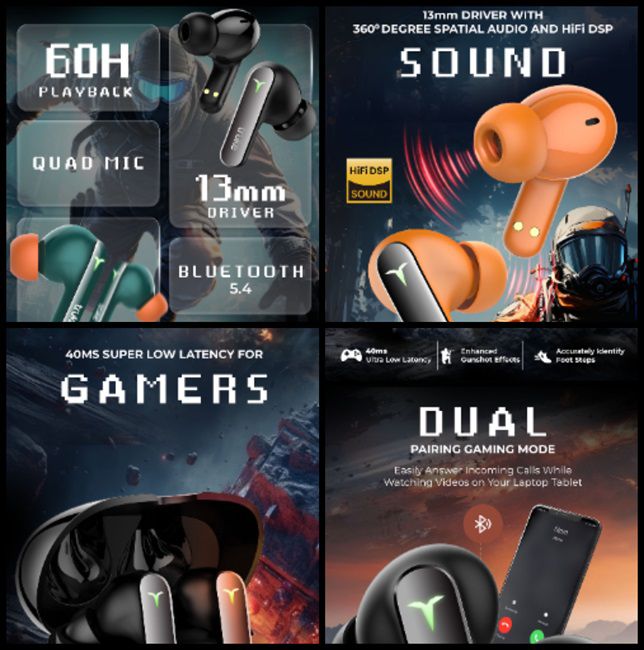 Truke BTG Flex Earbuds are an addition to the gaming tws in India.