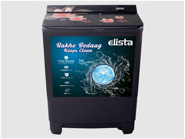 Elista’s new semi-automatic top-load washing machines have a 9.5 kg wash capacity and a 6.0 kg dryer capacity.