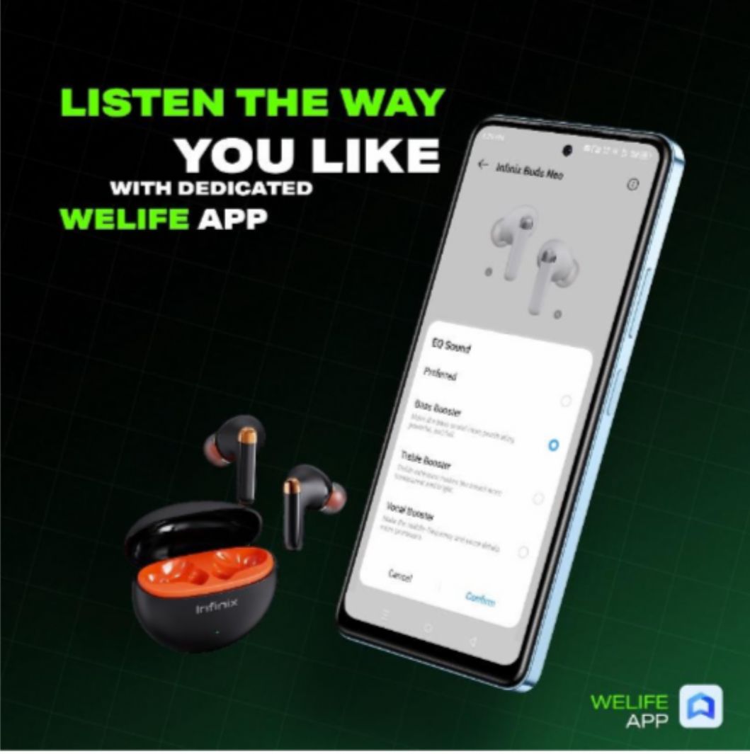 Buds Neo with the WeLife App-Infinix's In-House Made & Dedicated App.