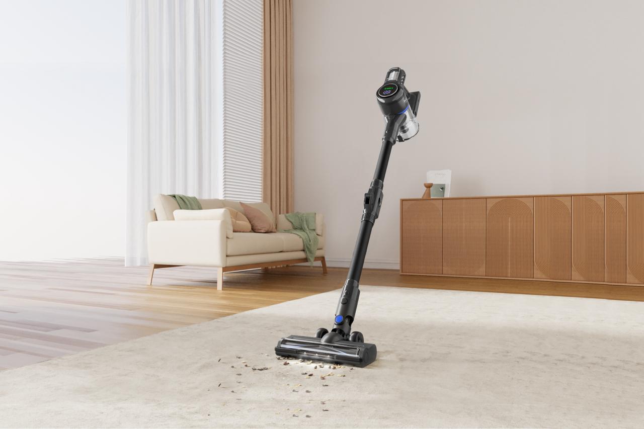 The Mova J30 features a powerful 450W brushless motor, delivering up to 60 minutes of cleaning time