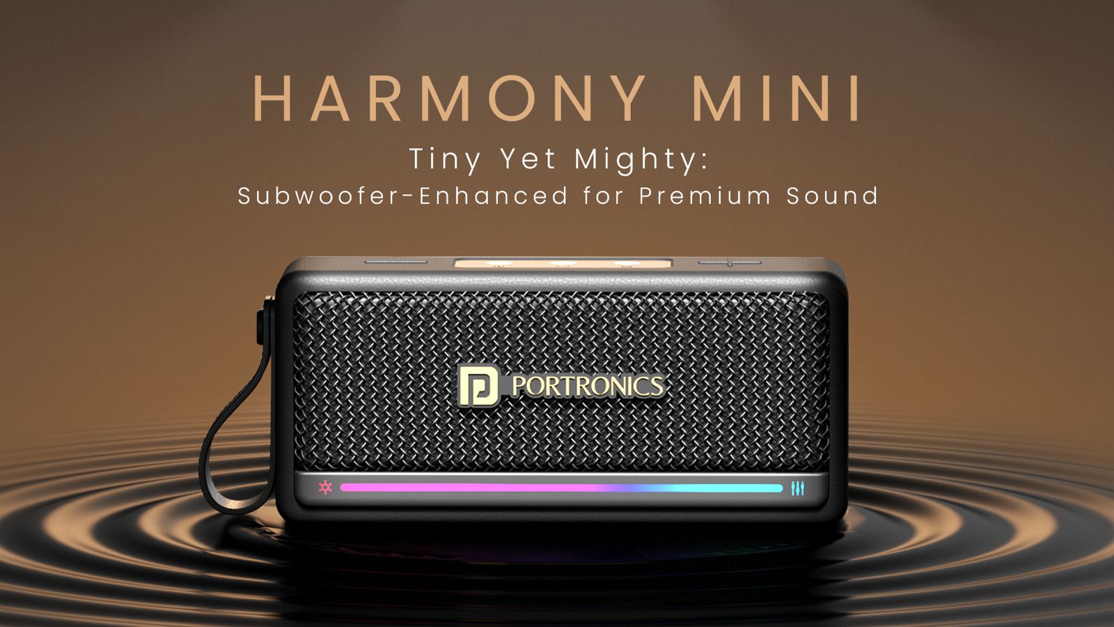 Portronics Launches Harmony Mini Bluetooth Speaker with 25W HD Sound, RGB Lights & Subwoofer