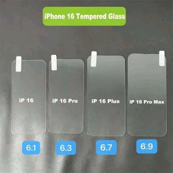 Leaked iPhone 16 series screen protectors | Image credit – Majin Bu