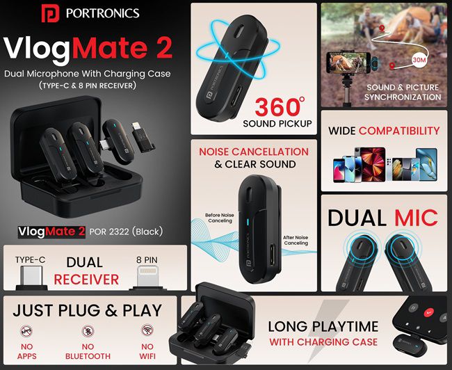 Portronics Vlogmate 2 Key Specifications