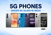5G Phones Under Rs 20,000 in India