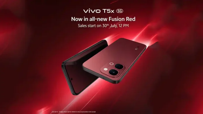 Vivo T5x 5G’s New Fusion Red Colour Variant