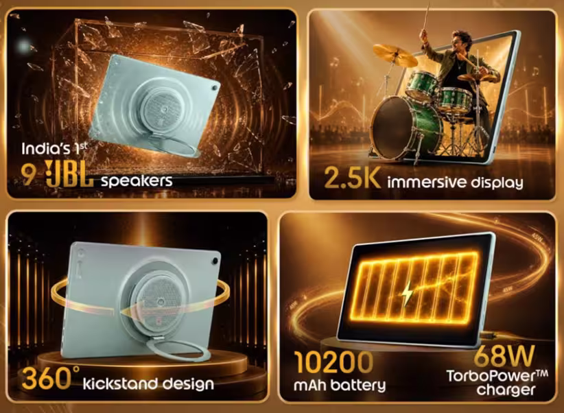 Moto Pad 70 Groove key features. (Image credit - Motorola)