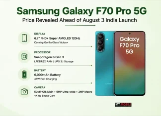 Samsung Galaxy F70 Pro 5G Price Revealed Ahead of August 3 India Launch, Snapdragon 6 Gen 3, 6 Years of Updates Confirmed Samsung Galaxy F70 Pro 5G Price